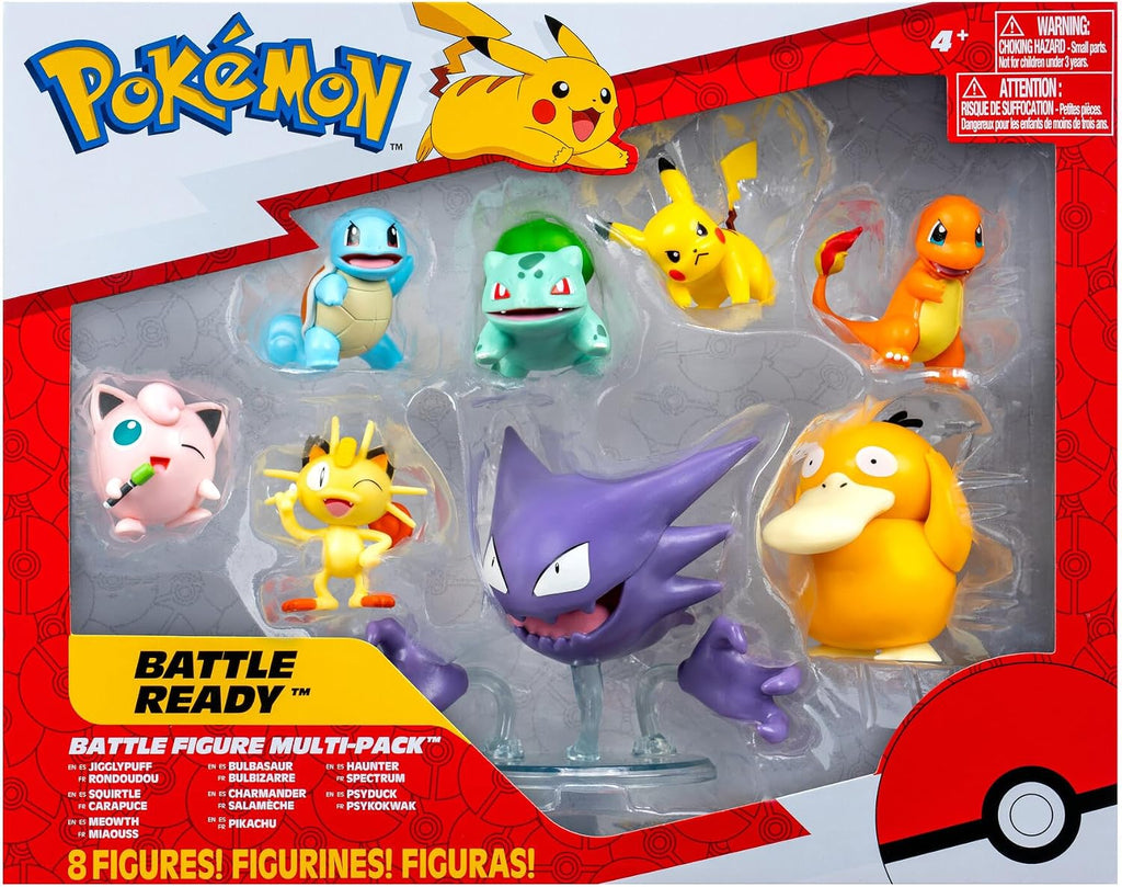 Pokémon Kanto Battle Figure 8-Pack – 6x 2" & 2x 3" incl. Pikachu - Flex Gamingproduct_type