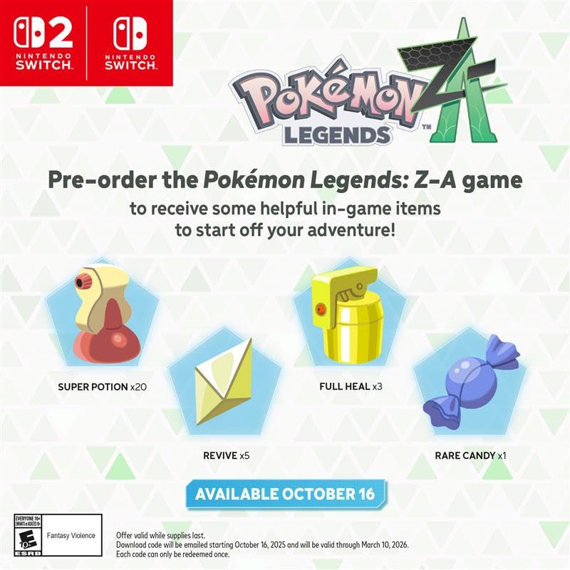 Pokémon Legends: Z-A – Switch & Switch 2 – 4 Editions - Flex Gamingproduct_type