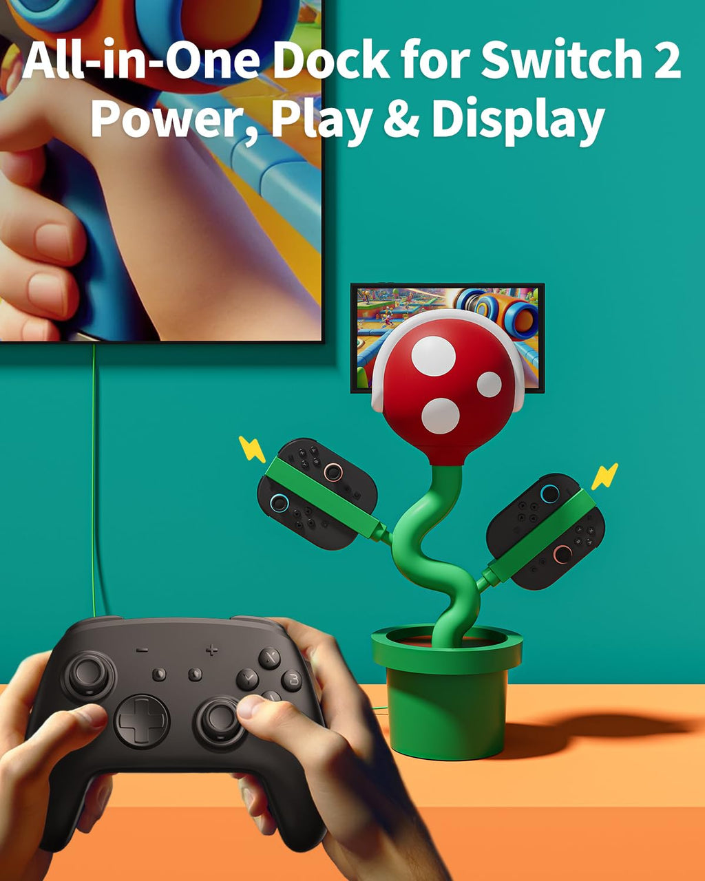 POWKONG Piranha2 Nintendo Switch 2 Dock with Cooling Fan – 2 Colours - Flex Gamingproduct_type