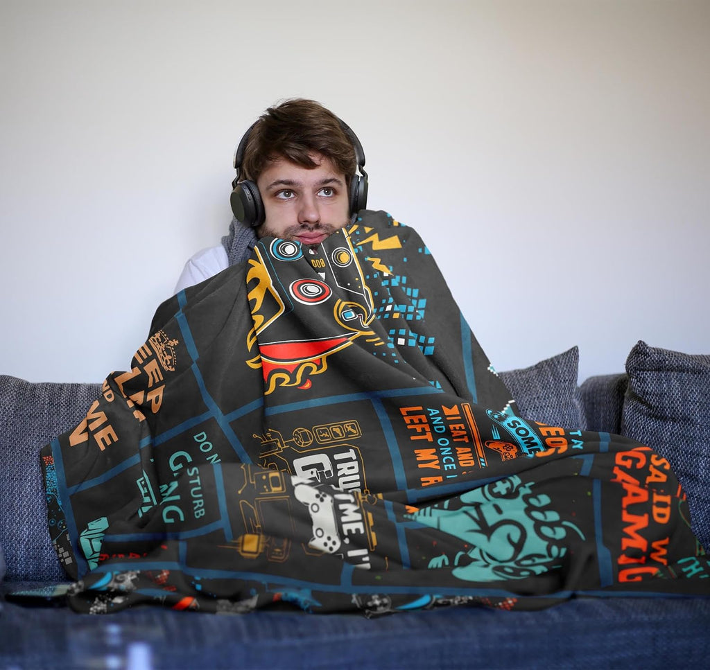Punofell Gaming Throw Blanket – Soft Polyester, 50" x 60" - Flex Gamingproduct_type