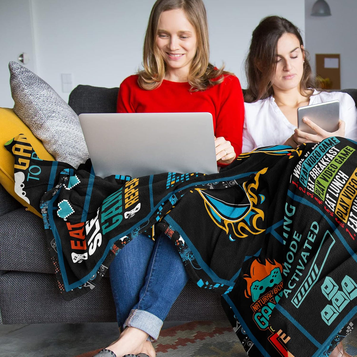 Punofell Gaming Throw Blanket – Soft Polyester, 50" x 60" - Flex Gamingproduct_type