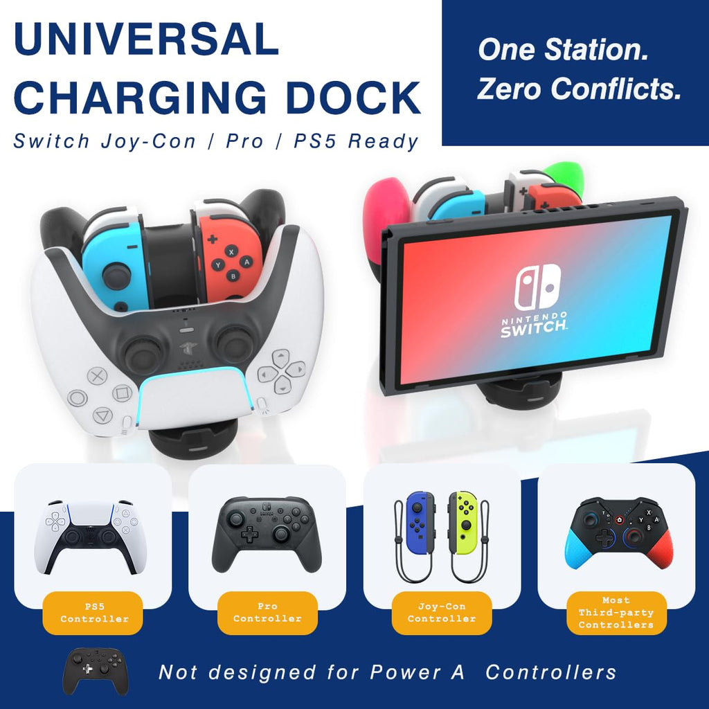 PURBHE 4-in-1 Nintendo Switch Joy-Con Charging Dock – 3 Cable Lengths - Flex Gamingproduct_type
