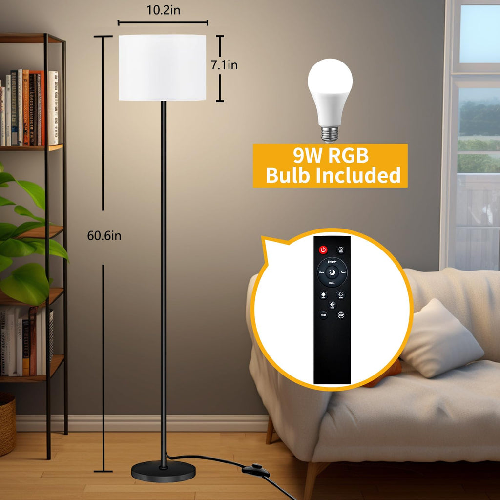 Qaubauyt Smart LED Floor Lamp, RGB Dimmable, App & Remote – 7 Colors - Flex Gamingproduct_type