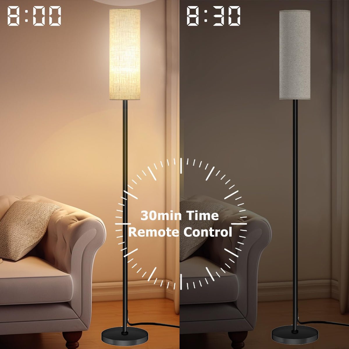 Qaubauyt Smart LED Floor Lamp, RGB Dimmable, App & Remote – 7 Colors - Flex Gamingproduct_type