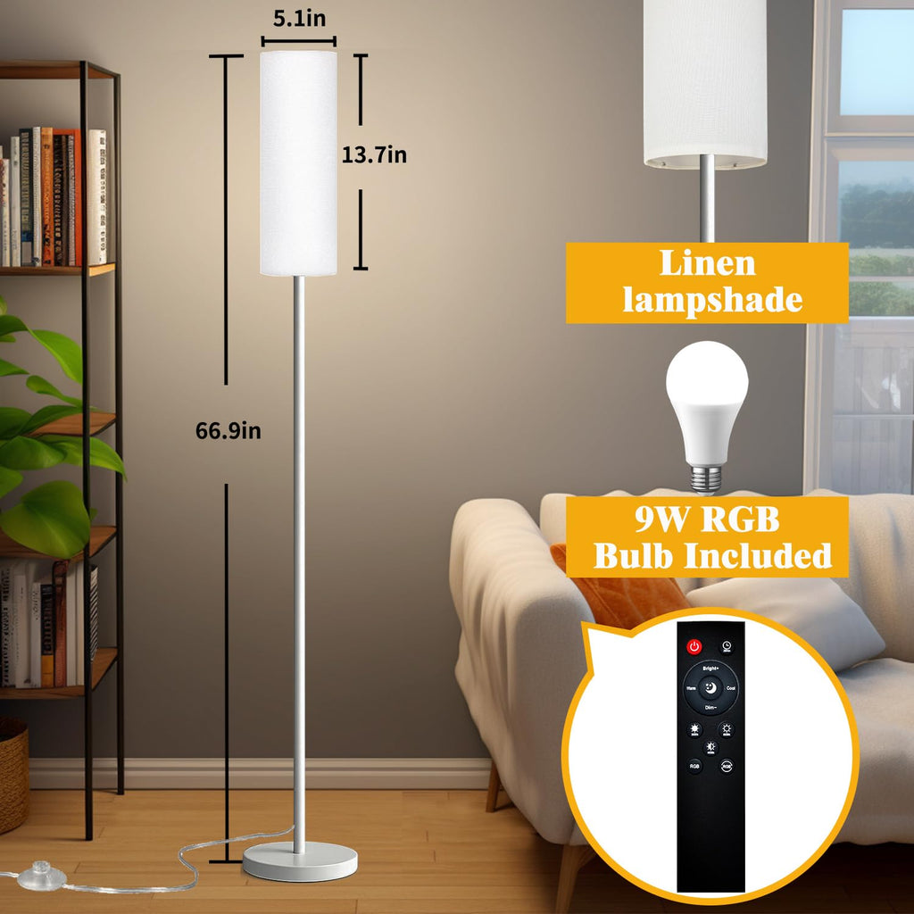 Qaubauyt Smart LED Floor Lamp, RGB Dimmable, App & Remote – 7 Colors - Flex Gamingproduct_type