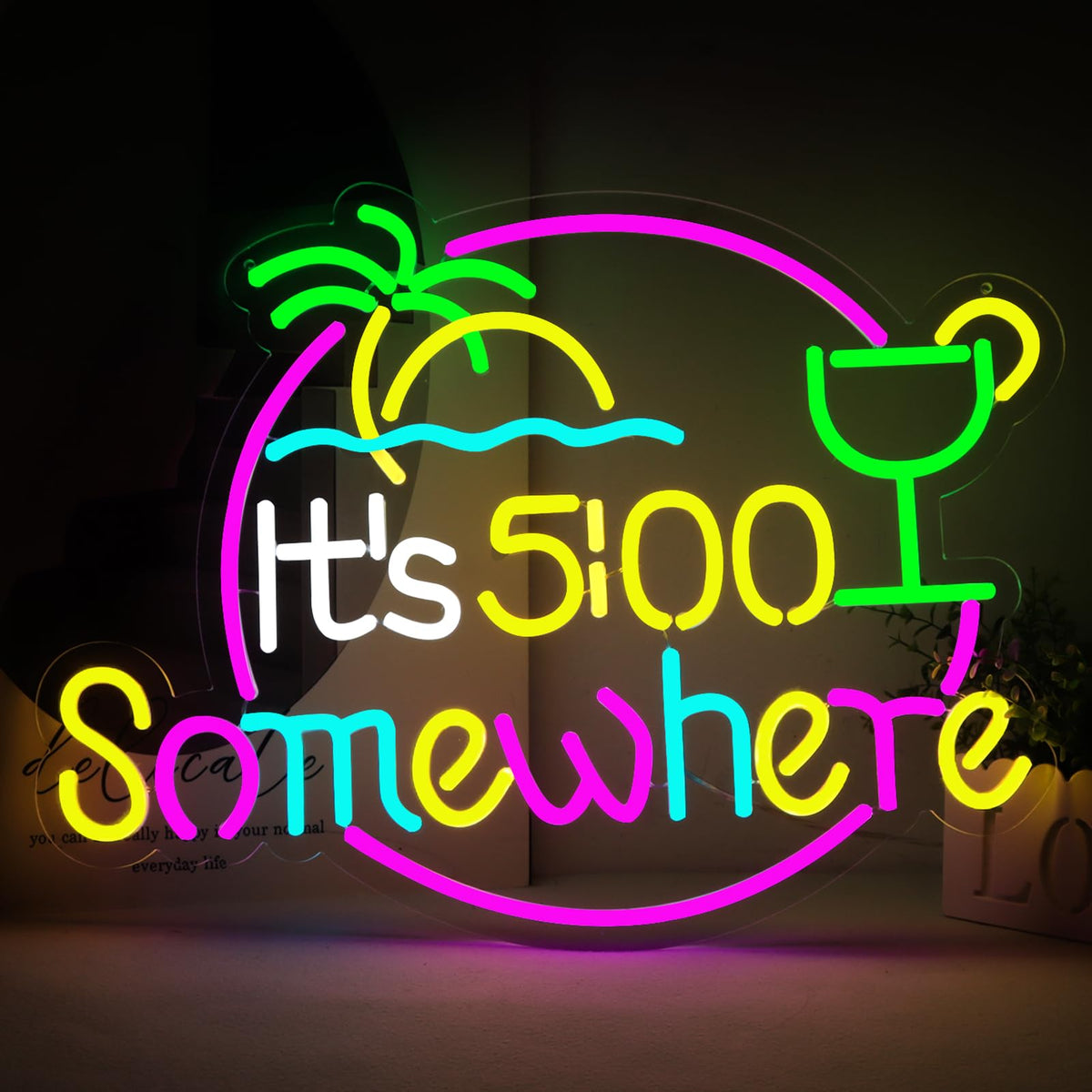 qbanziou LED Neon Sign – 7 Styles - Flex Gamingproduct_type