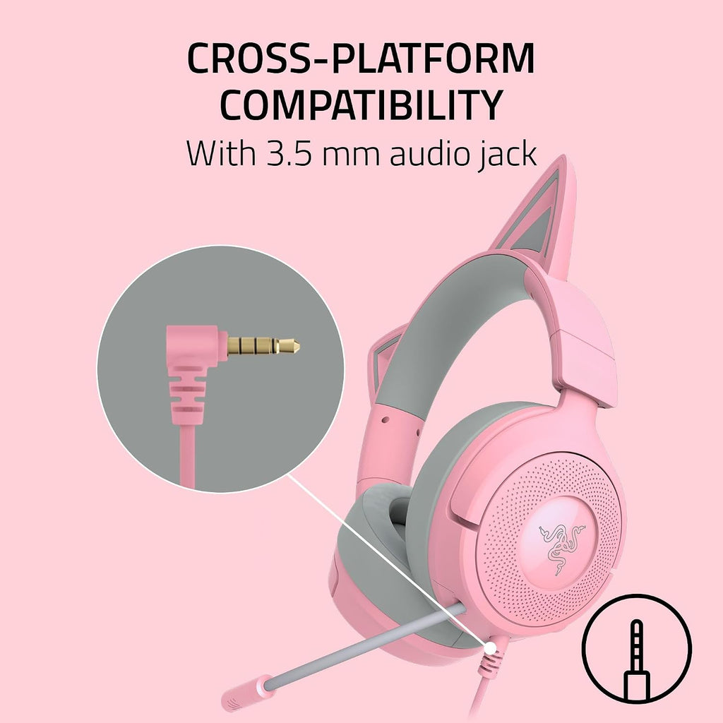 Razer Kraken Kitty V3 X Wired Gaming Headset – 3 Colors - Flex Gamingproduct_type