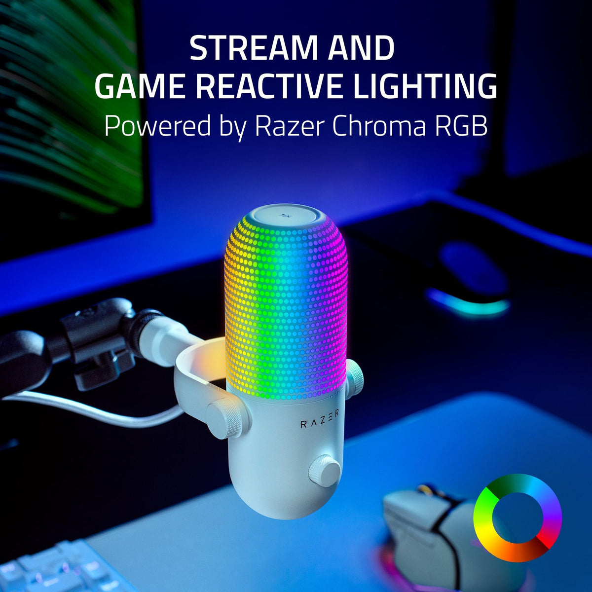 Razer Seiren V3 Chroma RGB Stream-Reactive USB Gaming Microphone – 3 Colors - Flex Gamingproduct_type