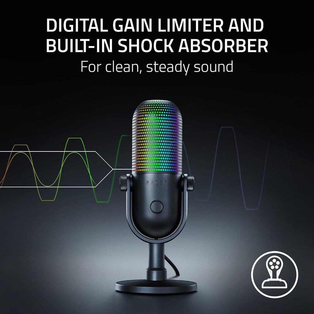 Razer Seiren V3 Chroma RGB Stream-Reactive USB Gaming Microphone – 3 Colors - Flex Gamingproduct_type