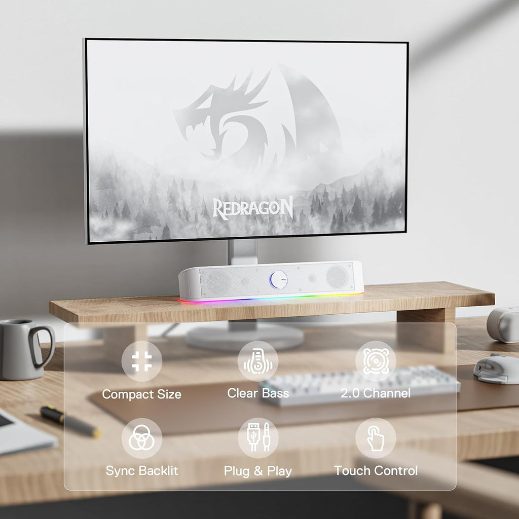 Redragon GS560 RGB Desktop Soundbar – 3 Colors - Flex Gamingproduct_type