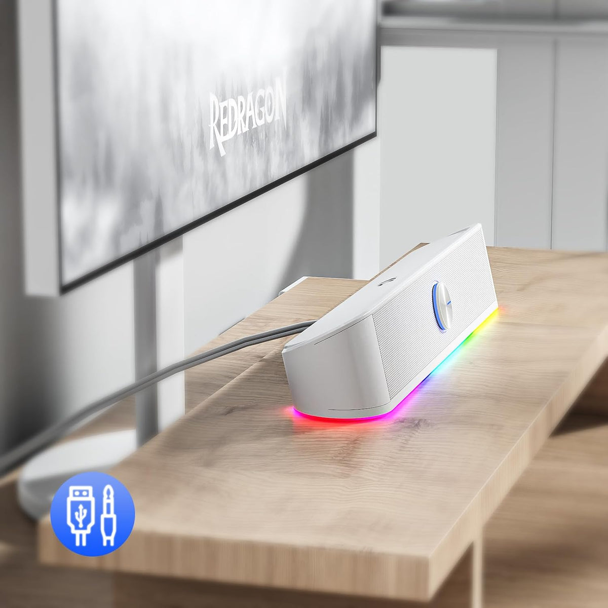 Redragon GS560 RGB Desktop Soundbar – 3 Colors - Flex Gamingproduct_type