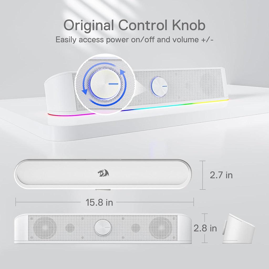 Redragon GS560 RGB Desktop Soundbar – 3 Colors - Flex Gamingproduct_type