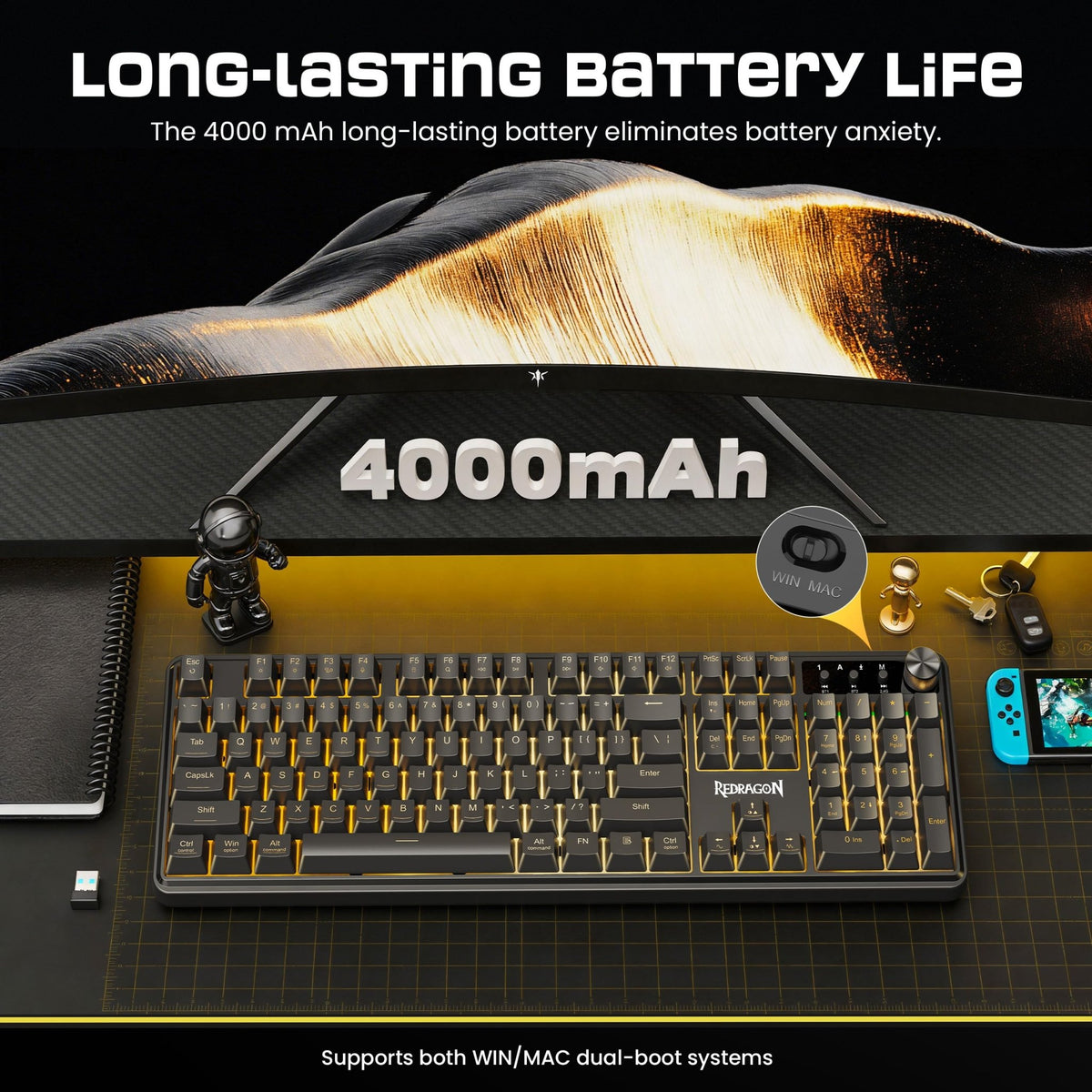 Redragon K521 Gaming Keyboard 104 Keys RGB LED – 7 Colors - Flex Gamingproduct_type