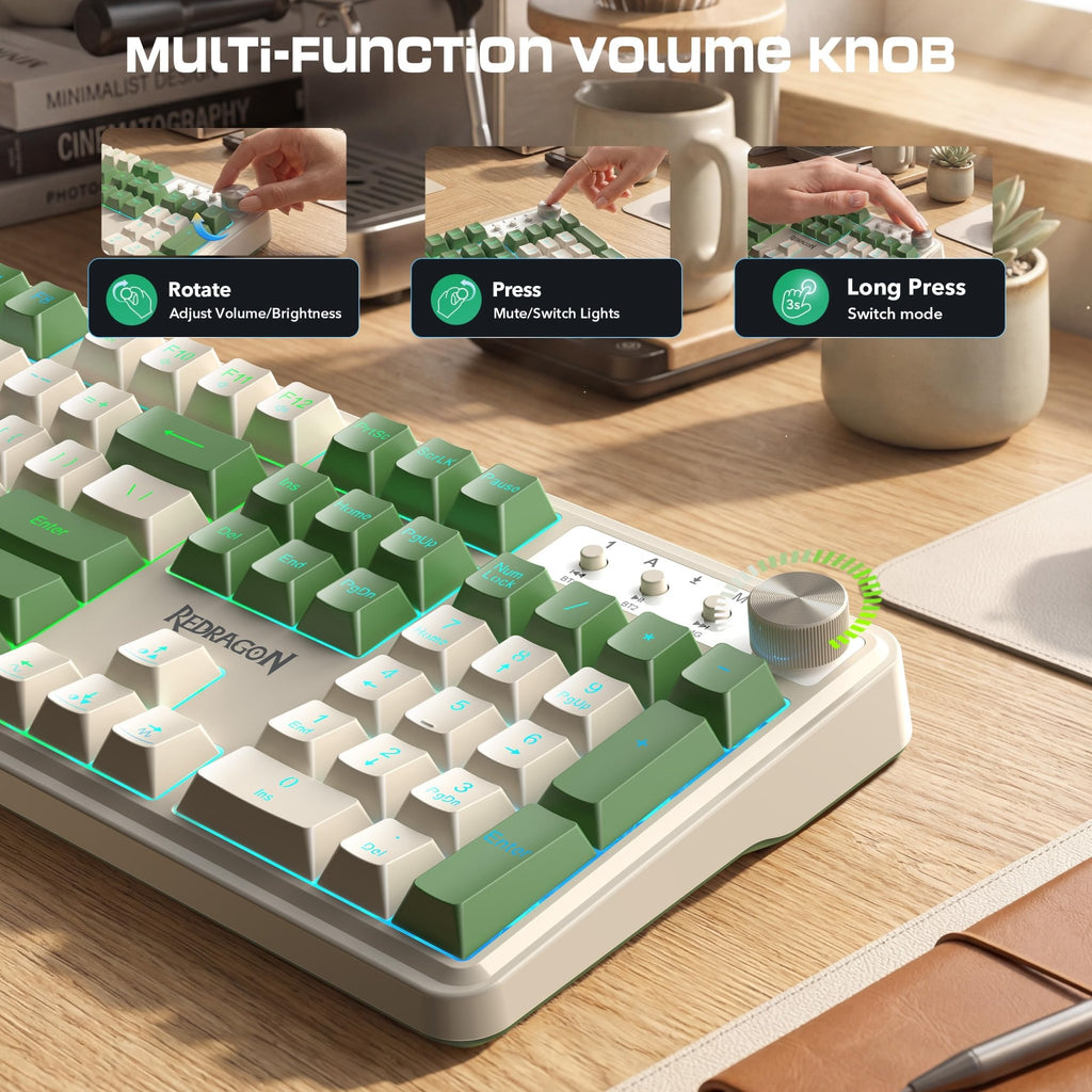 Redragon K521 Gaming Keyboard 104 Keys RGB LED – 7 Colors - Flex Gamingproduct_type