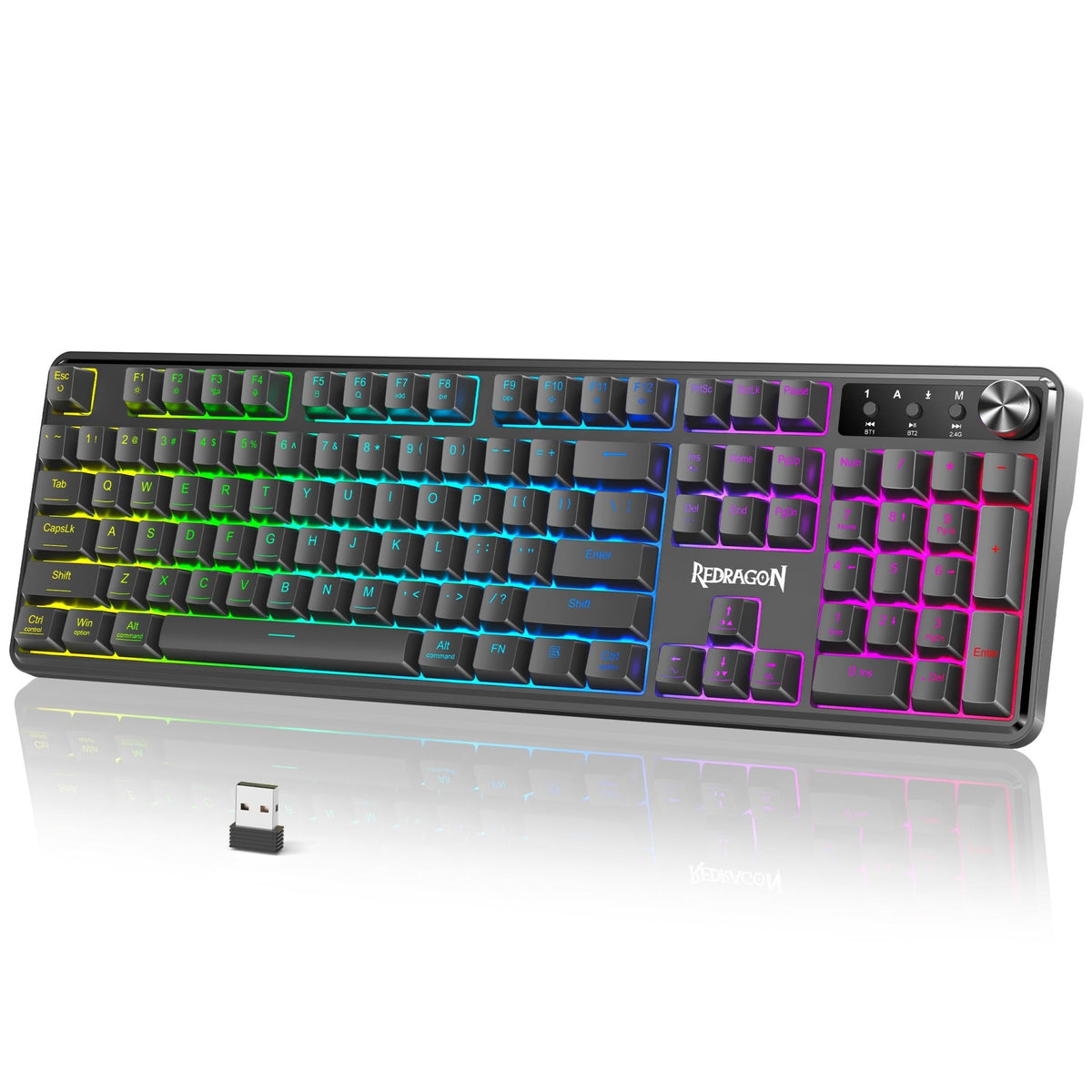 Redragon K521 Gaming Keyboard 104 Keys RGB LED – 7 Colors - Flex Gamingproduct_type