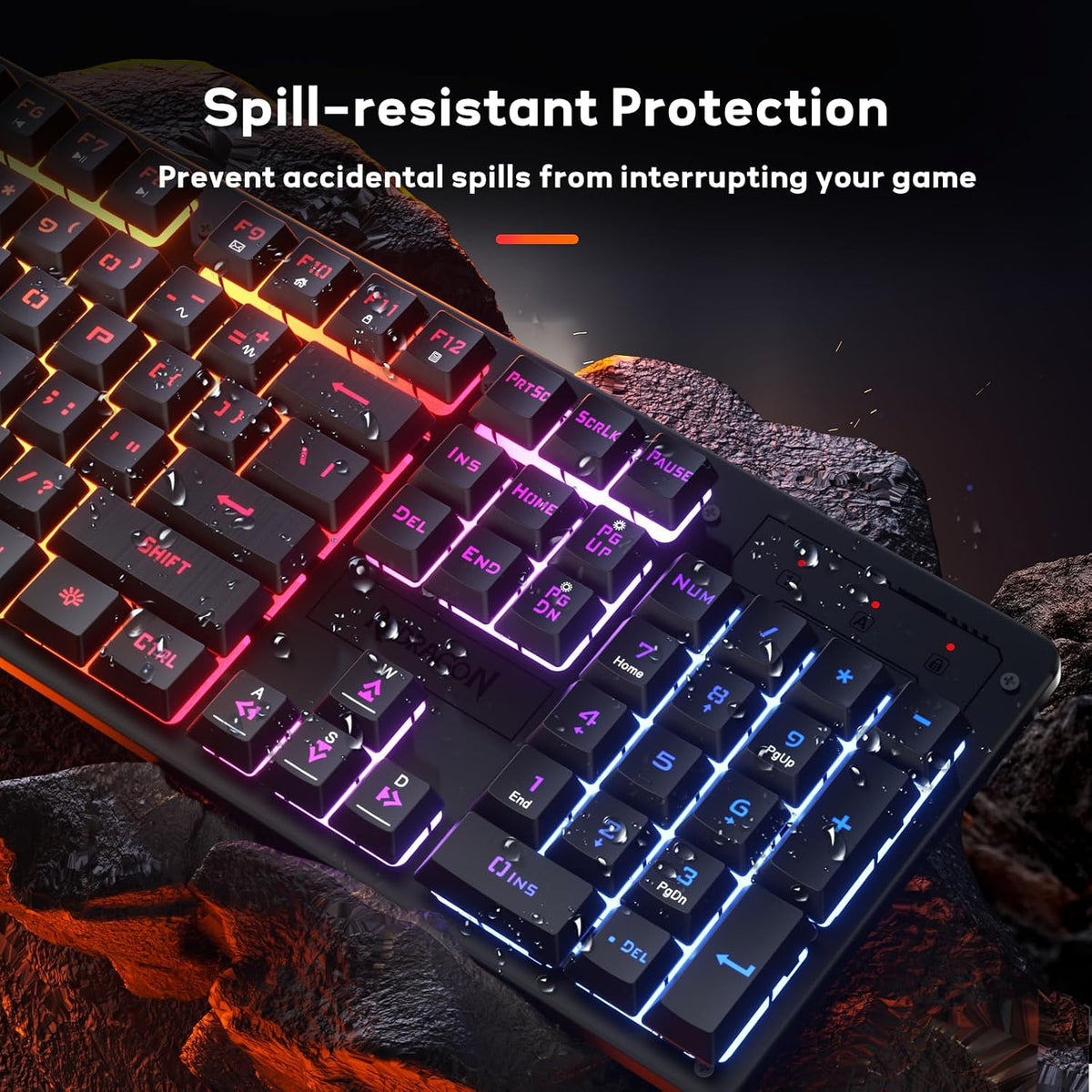 Redragon K521 Gaming Keyboard 104 Keys RGB LED – 7 Colors - Flex Gamingproduct_type