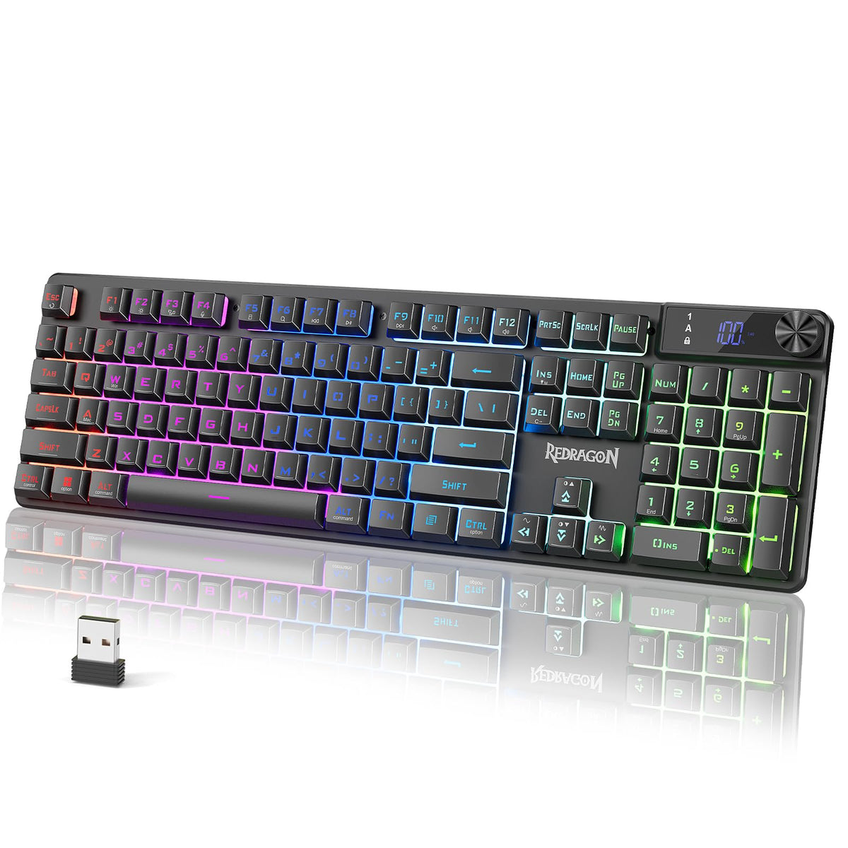 Redragon K521 Gaming Keyboard 104 Keys RGB LED – 7 Colors - Flex Gamingproduct_type