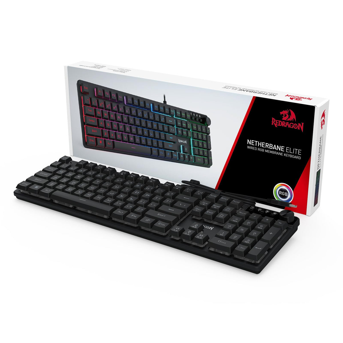 Redragon K521 Gaming Keyboard 104 Keys RGB LED – 7 Colors - Flex Gamingproduct_type