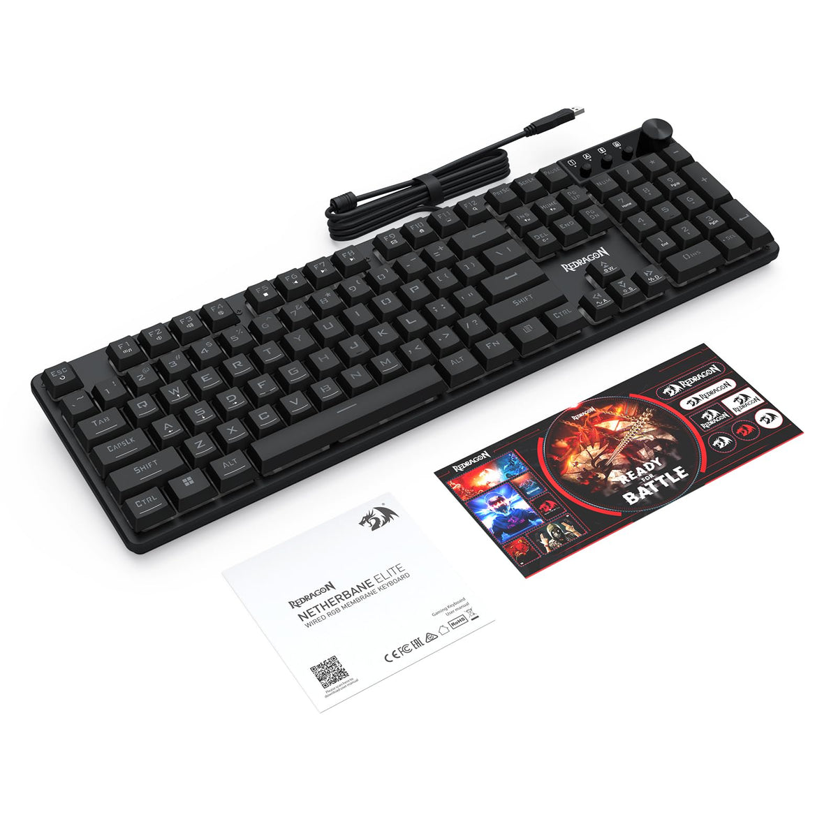 Redragon K521 Gaming Keyboard 104 Keys RGB LED – 7 Colors - Flex Gamingproduct_type