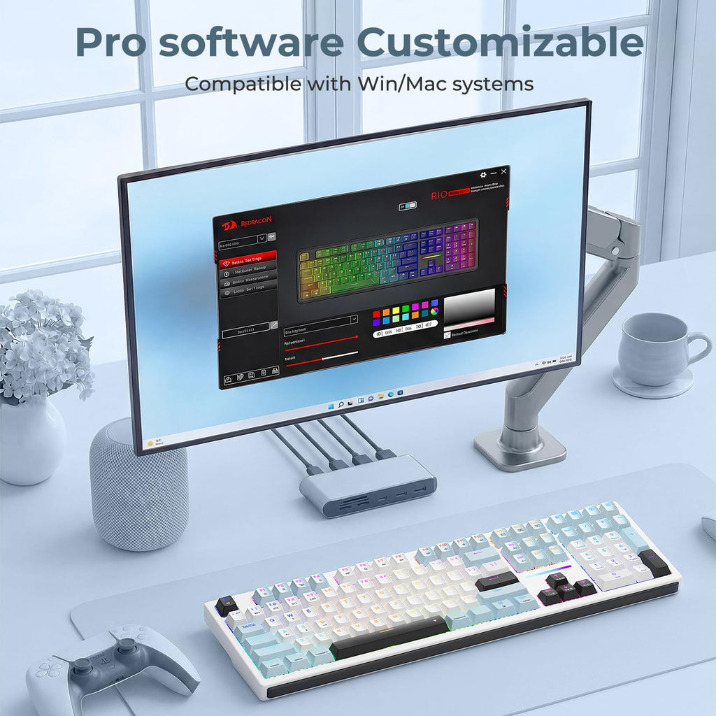 Redragon K521 Gaming Keyboard 104 Keys RGB LED – 7 Colors - Flex Gamingproduct_type