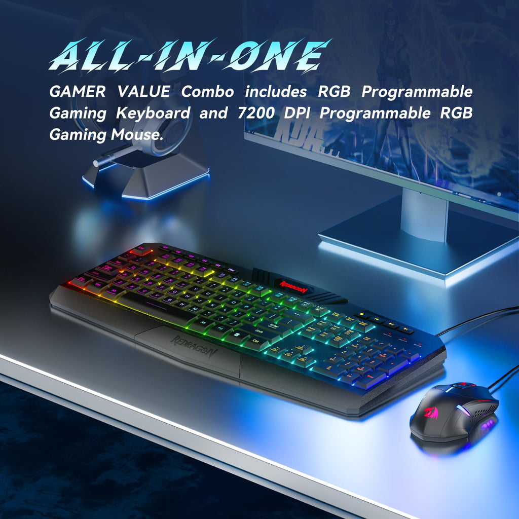 Redragon S101M-KS Wireless Keyboard & Mouse Combo – 3 Colors - Flex Gamingproduct_type