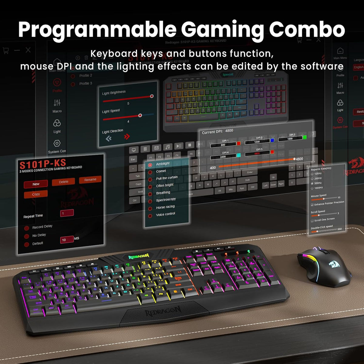 Redragon S101M-KS Wireless Keyboard & Mouse Combo – 3 Colors - Flex Gamingproduct_type
