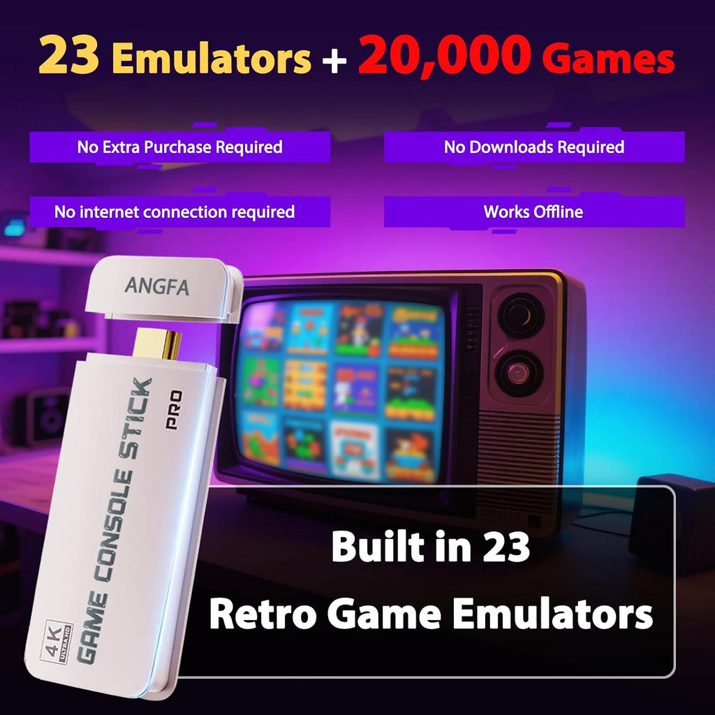 Retro Gaming Console Stick with 20,000+ Games & 23 Emulators – 3 Colors - Flex Gamingproduct_type