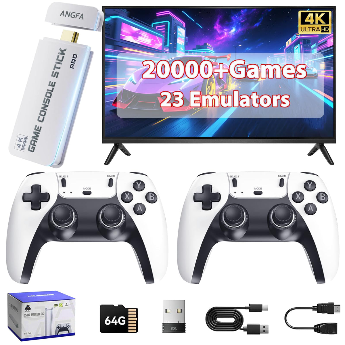 Retro Gaming Console Stick with 20,000+ Games & 23 Emulators – 3 Colors - Flex Gamingproduct_type