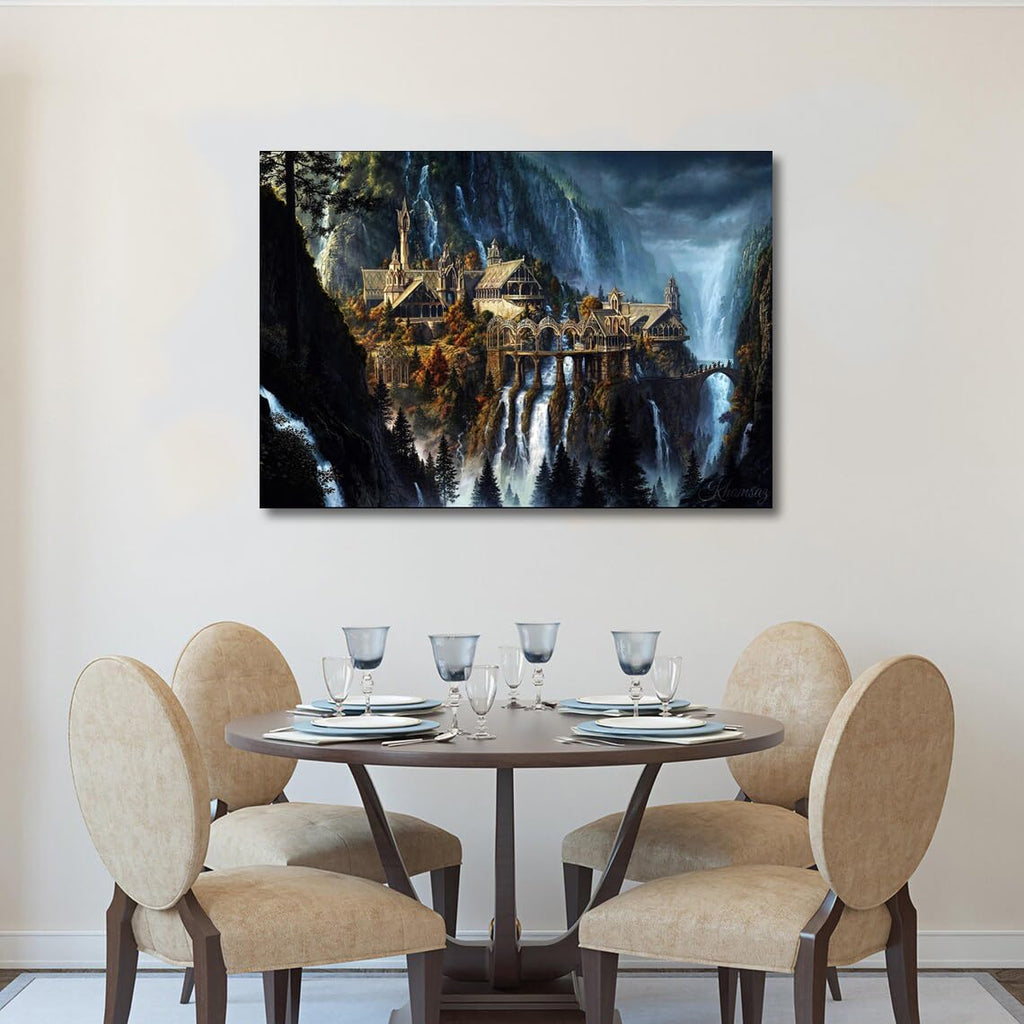 Rivendell View Lord of the Rings Canvas Print – 4 Sizes - Flex Gamingproduct_type