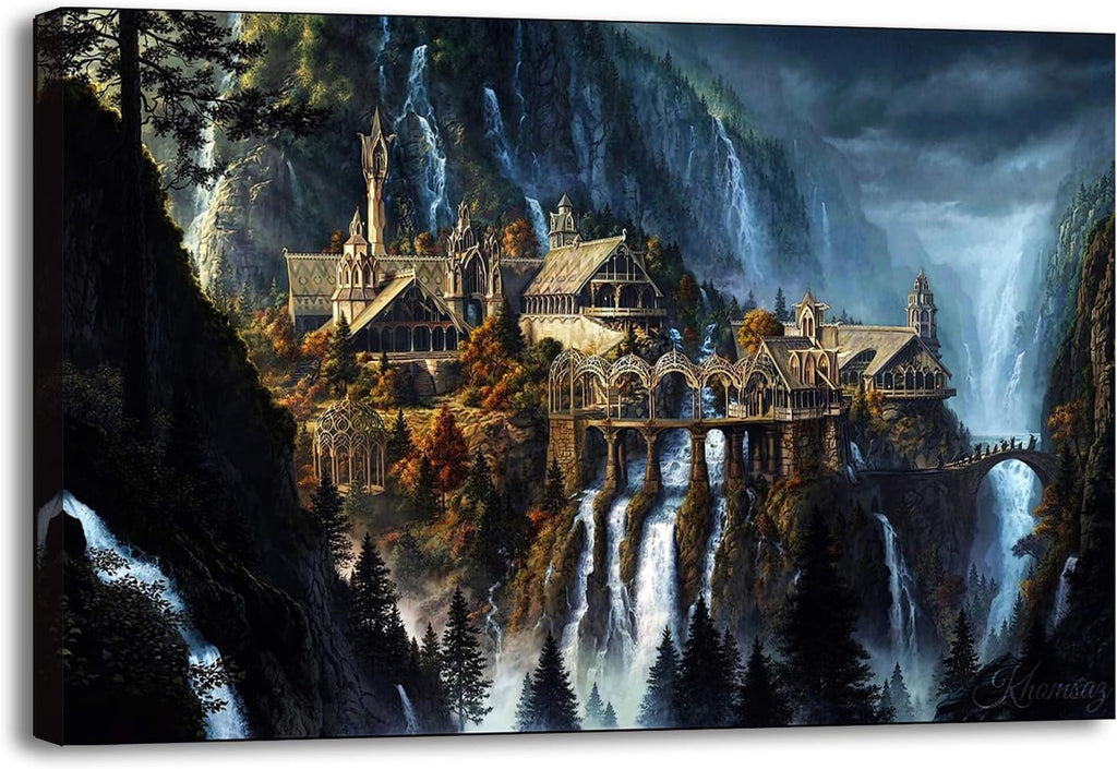 Rivendell View Lord of the Rings Canvas Print – 4 Sizes - Flex Gamingproduct_type