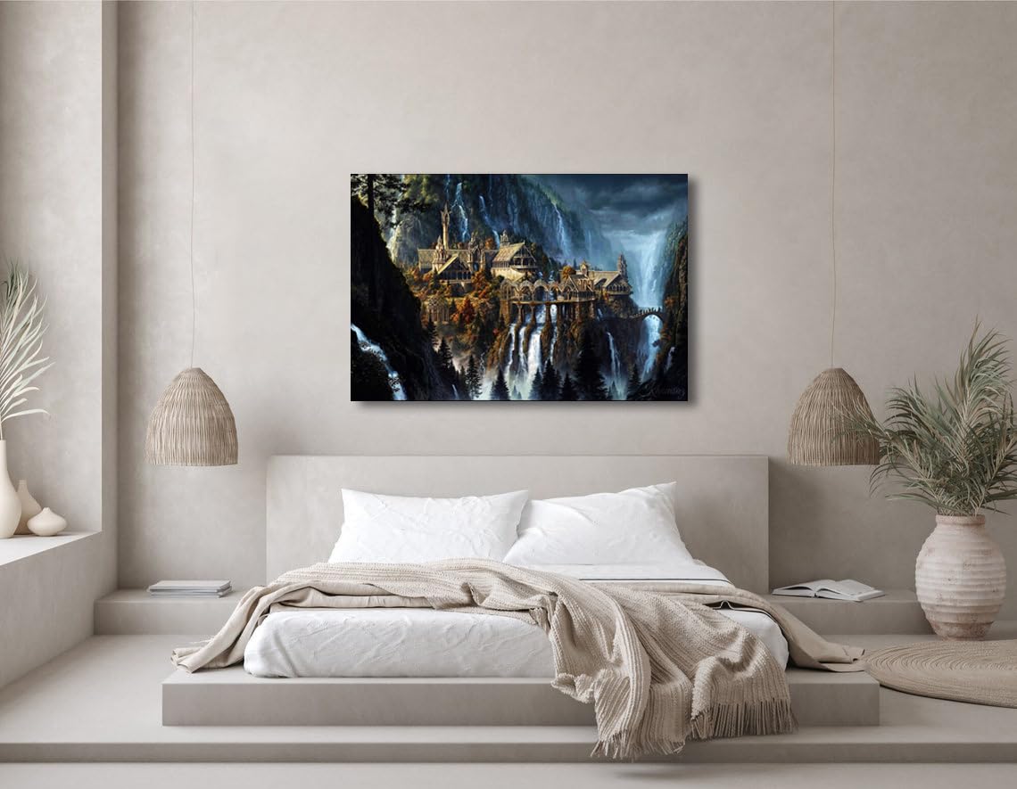 Rivendell View Lord of the Rings Canvas Print – 4 Sizes - Flex Gamingproduct_type