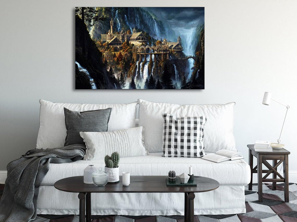 Rivendell View Lord of the Rings Canvas Print – 4 Sizes - Flex Gamingproduct_type