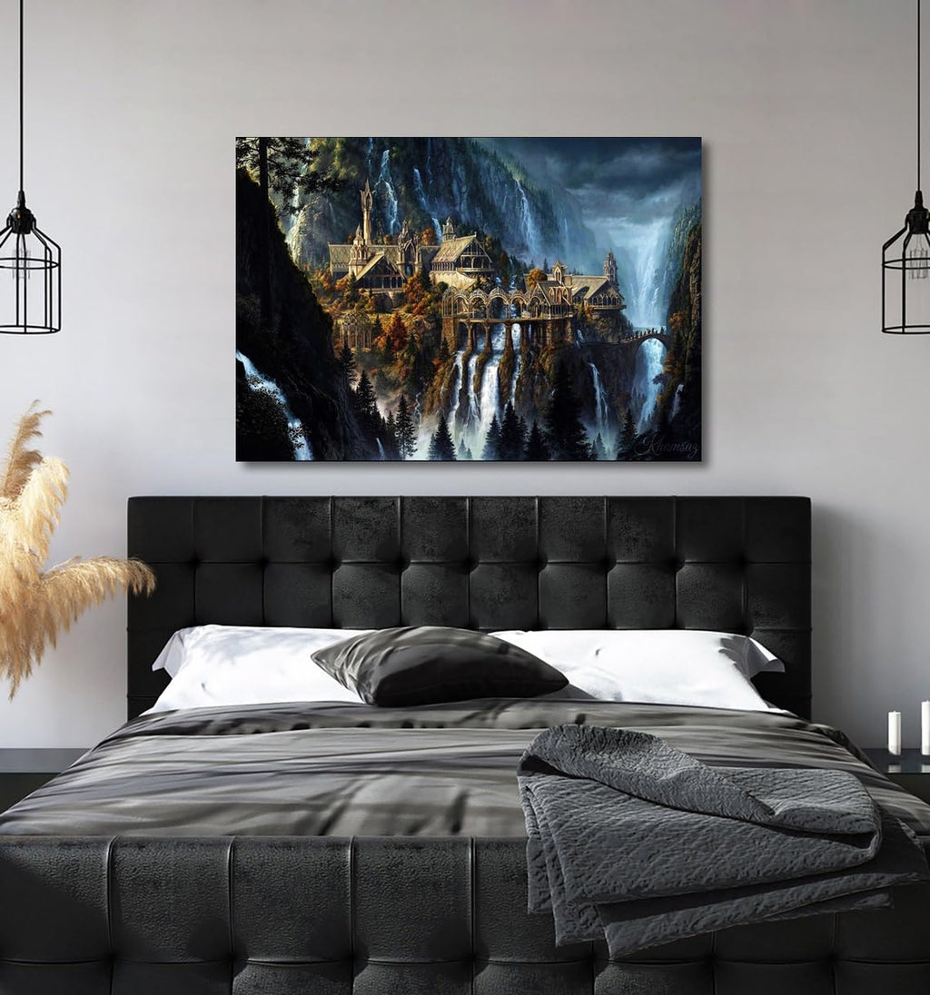 Rivendell View Lord of the Rings Canvas Print – 4 Sizes - Flex Gamingproduct_type