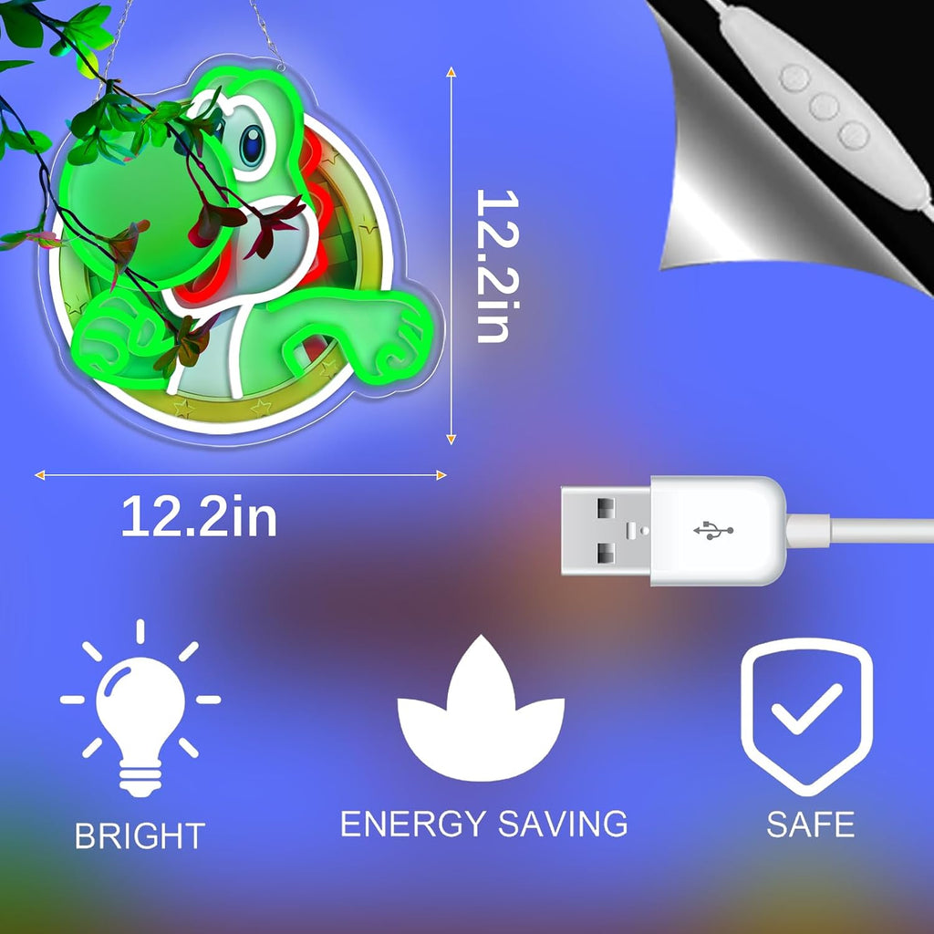 RUIDU Green Dinosaur LED Neon Sign - Flex Gamingproduct_type