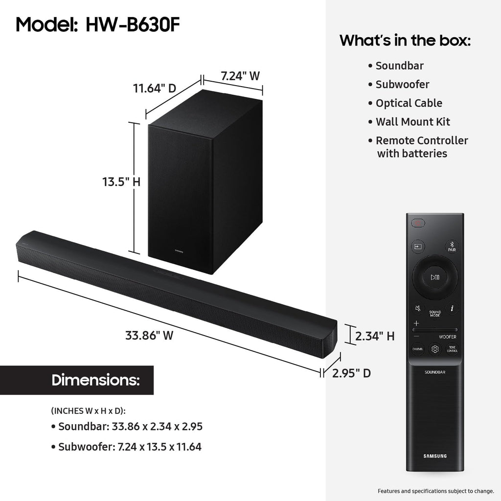 Samsung B & C-Series Soundbar Range – HW-B400F, B550F, B630F, B750F, B750D & C450 - Flex Gamingproduct_type
