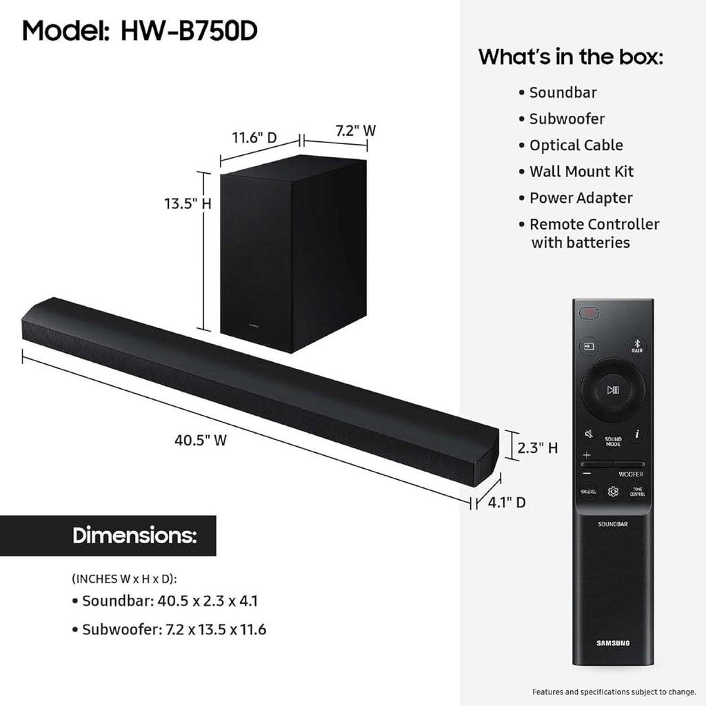 Samsung B & C-Series Soundbar Range – HW-B400F, B550F, B630F, B750F, B750D & C450 - Flex Gamingproduct_type