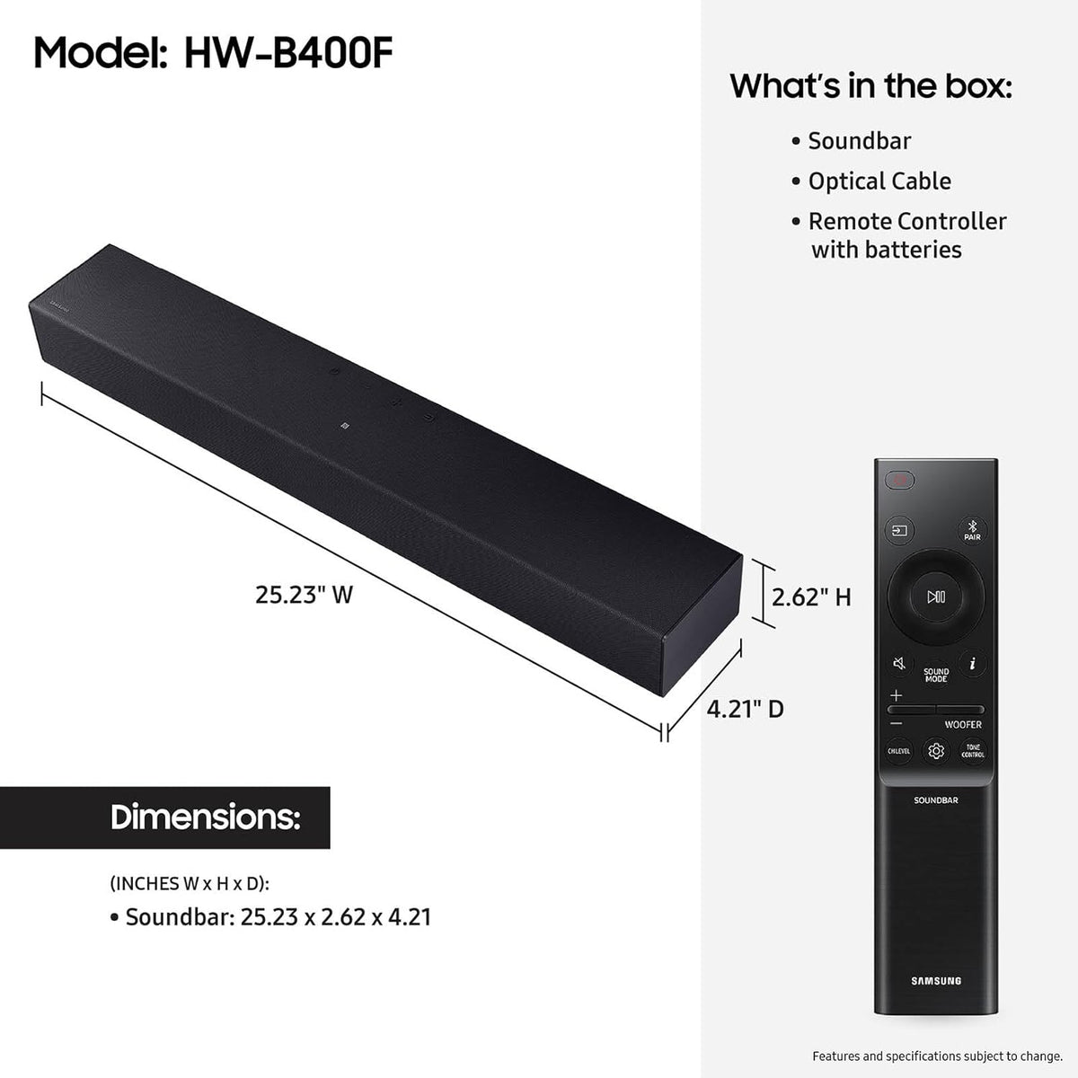 Samsung B & C-Series Soundbar Range – HW-B400F, B550F, B630F, B750F, B750D & C450 - Flex Gamingproduct_type