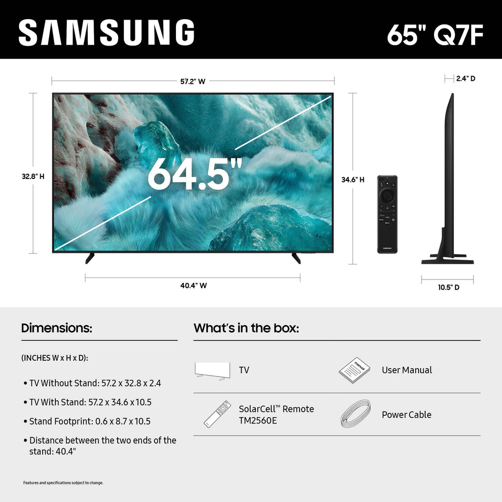 Samsung QLED Q7F & Q6F Series 4K Smart TV – 2 Styles & 7 Sizes - Flex Gamingproduct_type
