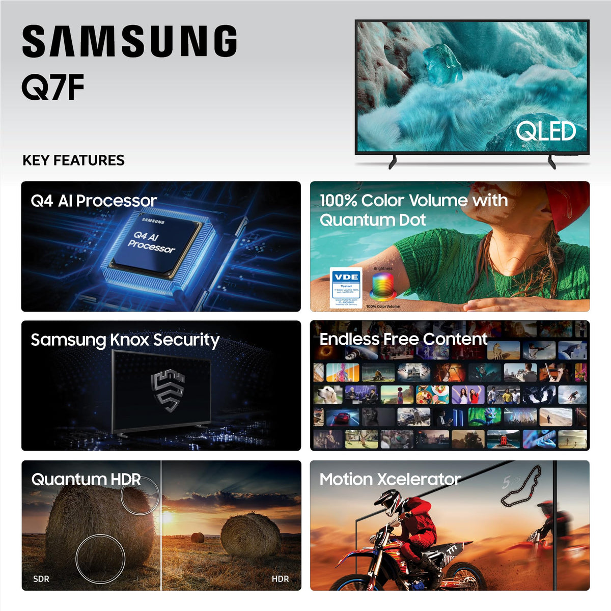Samsung QLED Q7F & Q6F Series 4K Smart TV – 2 Styles & 7 Sizes - Flex Gamingproduct_type