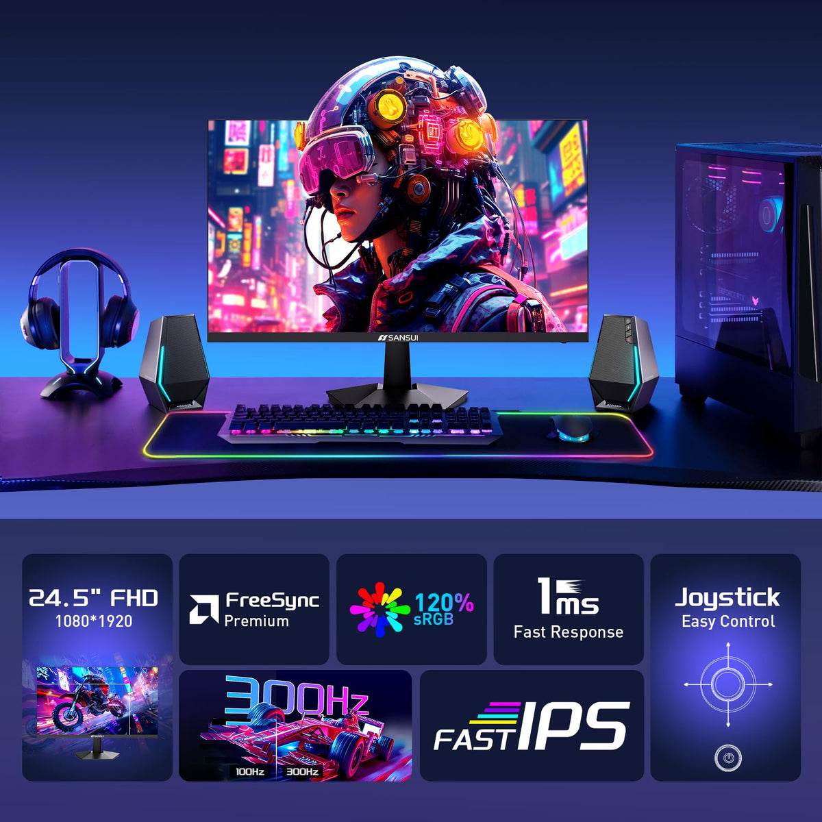 SANSUI Curved Gaming Monitor – 8 Sizes - Flex Gamingproduct_type