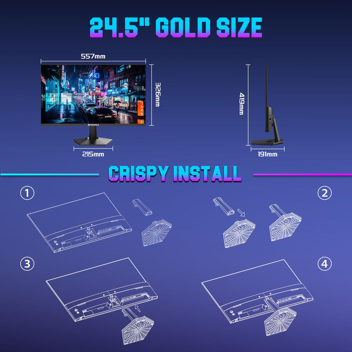 SANSUI Curved Gaming Monitor – 8 Sizes - Flex Gamingproduct_type