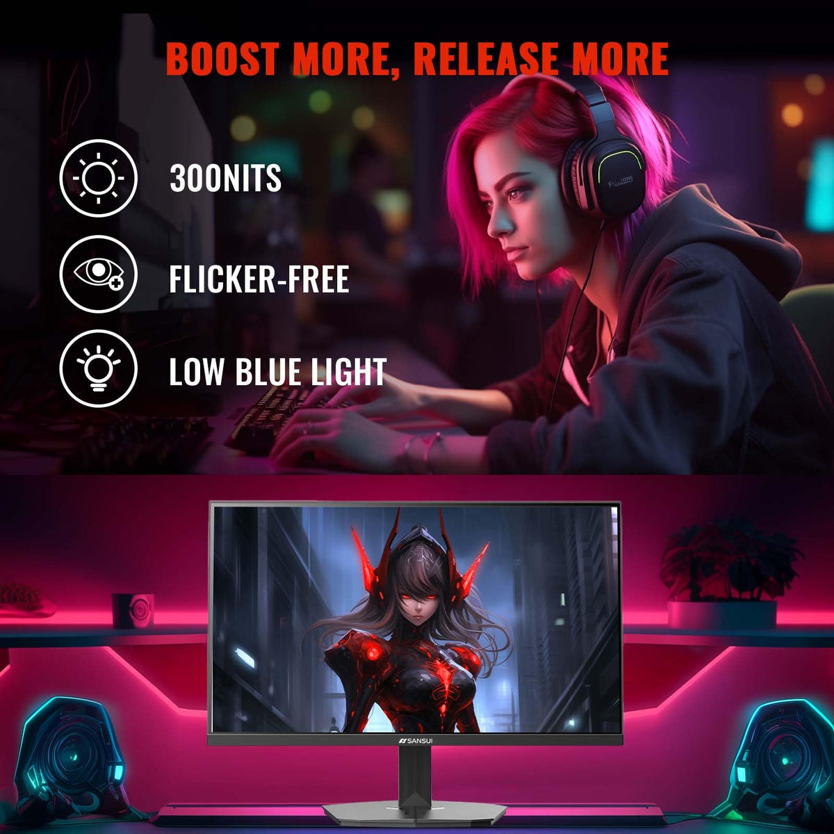 SANSUI Curved Gaming Monitor – 8 Sizes - Flex Gamingproduct_type