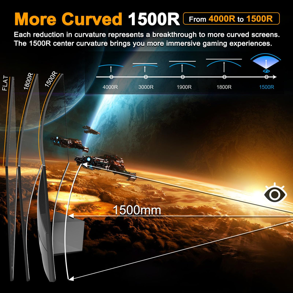 SANSUI Curved Gaming Monitor – 8 Sizes - Flex Gamingproduct_type