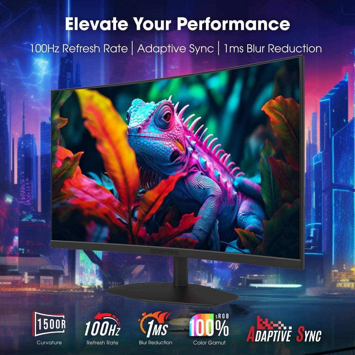 Sceptre Curved Gaming Monitor 1080p 1800R – 24" & 27" Styles - Flex Gamingproduct_type