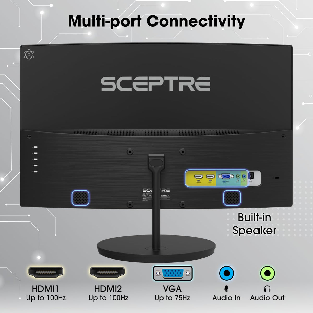 Sceptre Curved Gaming Monitor 1080p 1800R – 24" & 27" Styles - Flex Gamingproduct_type
