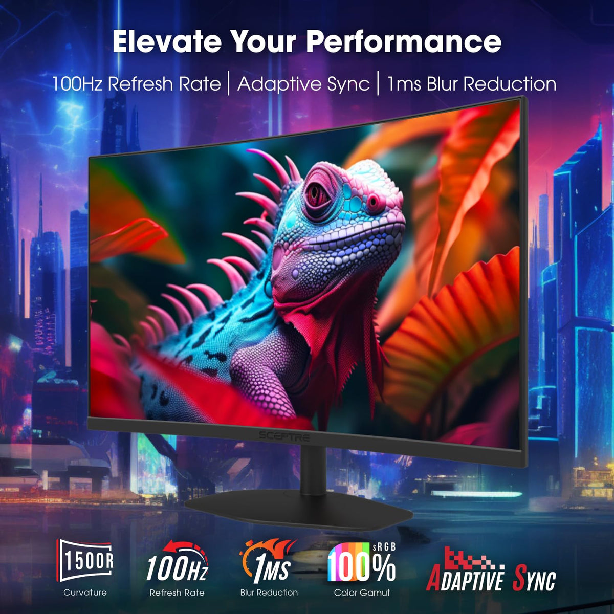 Sceptre Curved Gaming Monitor 1080p 1800R – 24" & 27" Styles - Flex Gamingproduct_type