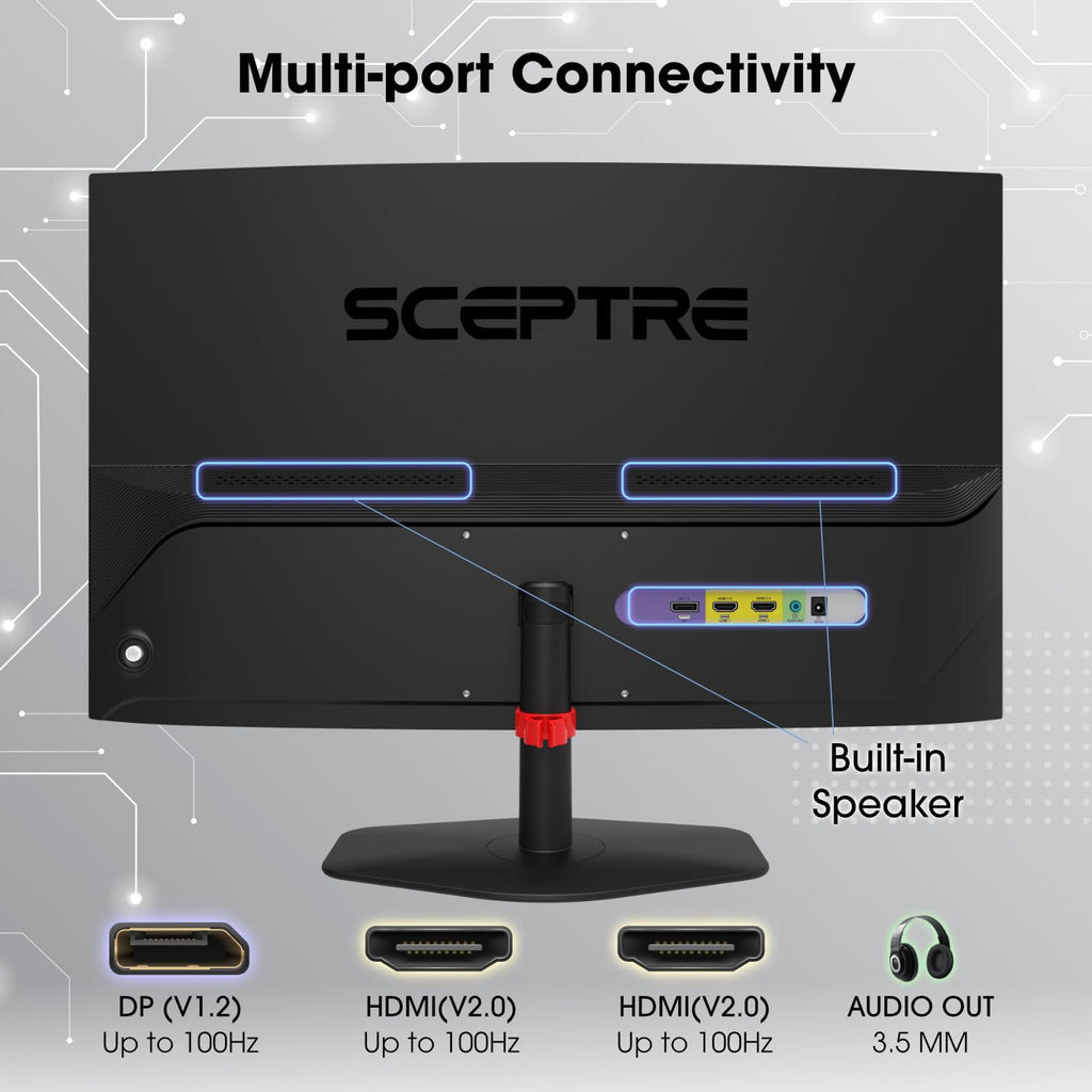 Sceptre Curved Gaming Monitor 1080p 1800R – 24" & 27" Styles - Flex Gamingproduct_type