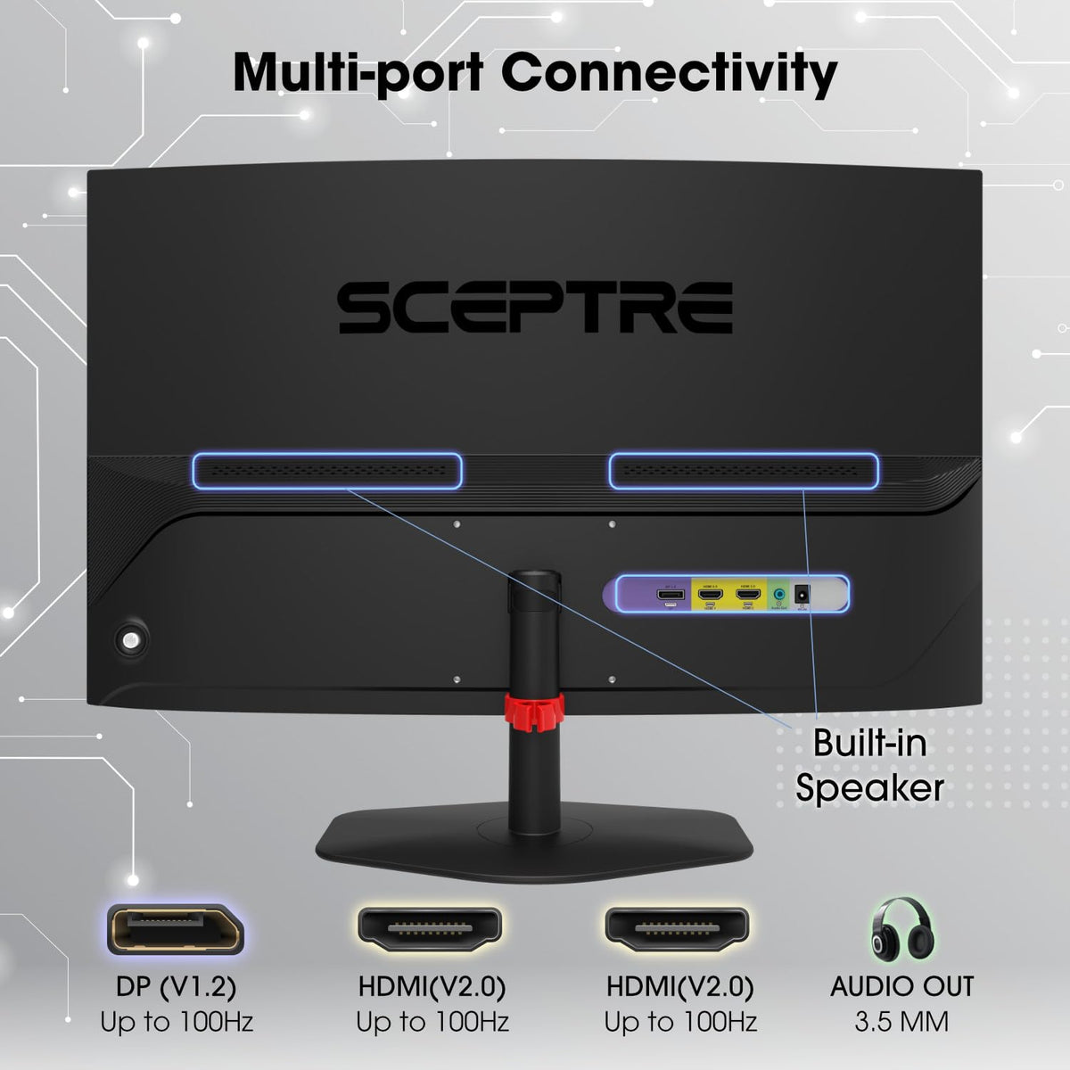 Sceptre Curved Gaming Monitor 1080p 1800R – 24" & 27" Styles - Flex Gamingproduct_type