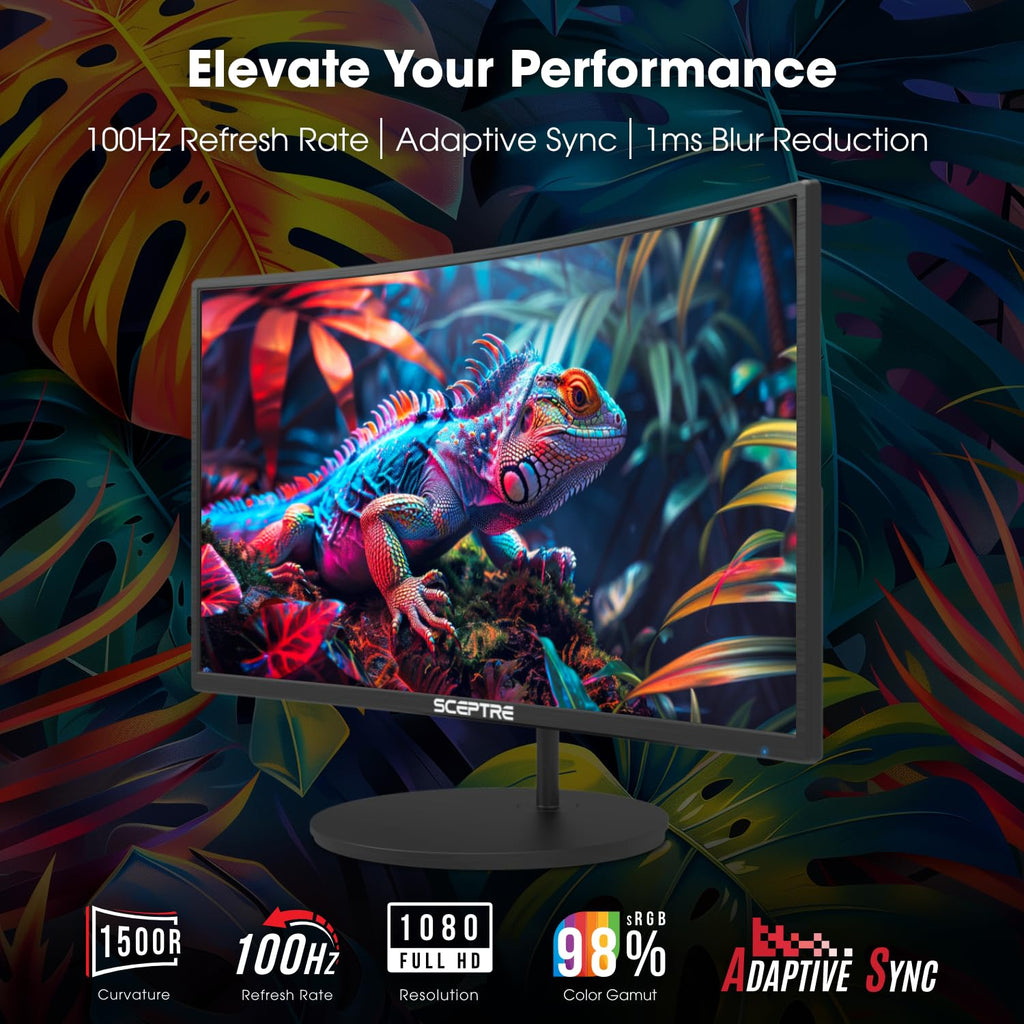 Sceptre Curved Gaming Monitor 1080p 1800R – 24" & 27" Styles - Flex Gamingproduct_type