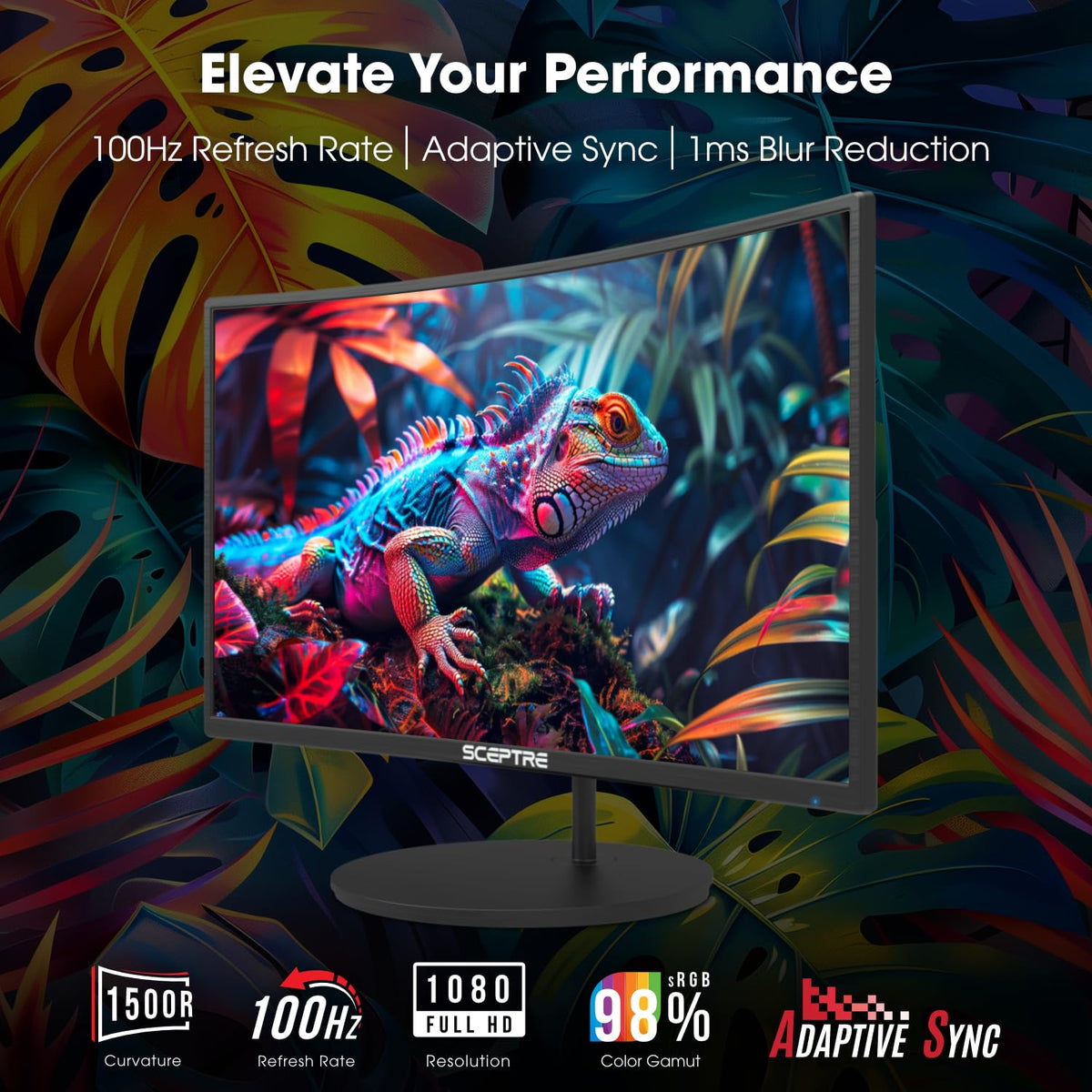 Sceptre Curved Gaming Monitor 1080p 1800R – 24" & 27" Styles - Flex Gamingproduct_type